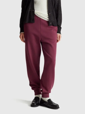 Benetton, Pure Cotton Joggers, Size: XS, Plum, Women United Colors of Benetton