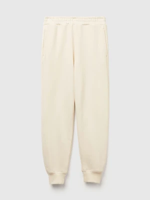 Benetton, Pure Cotton Joggers, Size: XXS, Creamy White, Women United Colors of Benetton