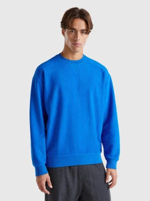 Benetton, Pure Cotton Sweatshirt, size XS, Blue, Men United Colors of Benetton