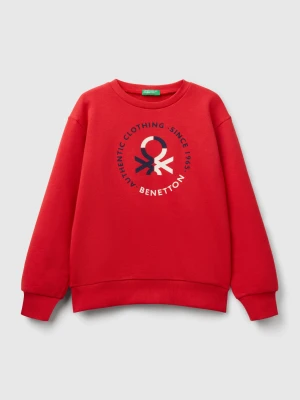 Benetton, Pure Cotton Sweatshirt With Print, size XL, Red, Kids United Colors of Benetton