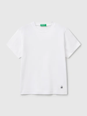 Benetton, Pure Cotton T-shirt, Size: 116, White, Kids United Colors of Benetton