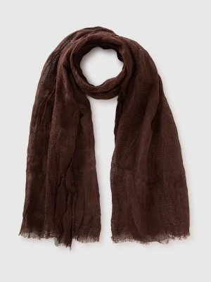 Benetton, Pure Linen Scarf, Size: OS, Brown, Women United Colors of Benetton