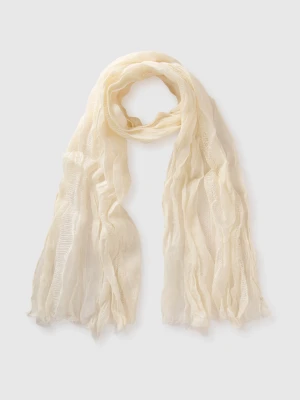 Benetton, Pure Linen Scarf, Size: OS, Creamy White, Women United Colors of Benetton