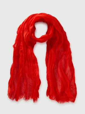 Benetton, Pure Linen Scarf, Size: OS, Red Coral, Women United Colors of Benetton