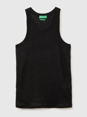 Zdjęcie produktu Benetton, Pure Linen Tank Top, Black, Women United Colors Of Benetton