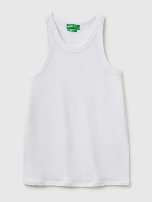 Zdjęcie produktu Benetton, Pure Linen Tank Top, White, Women United Colors Of Benetton