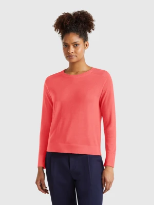 Benetton, Pure Merino Wool Sweater, Size: XS, Fuchsia, Women United Colors of Benetton