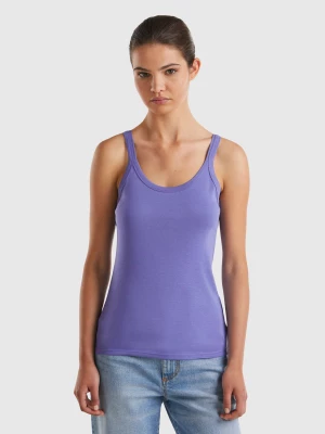 Benetton, Purple Pure Cotton Tank Top, size L, , Women United Colors of Benetton