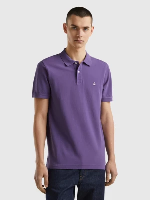 Benetton, Purple Regular Fit Polo, size L, Violet, Men United Colors of Benetton