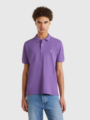 Benetton, Purple Regular Fit Polo, size XS, Violet, Men United Colors of Benetton