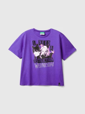 Benetton, Purple Wednesday Addams T-shirt, size 2XL, Violet, Kids United Colors of Benetton