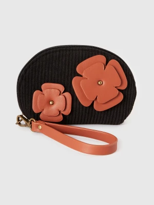 Benetton, Velvet Coin Purse, Size: OS, Black, Women United Colors of Benetton