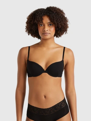 Benetton, Push Up Bra In Stretch Modal®, size , Black, Women United Colors of Benetton