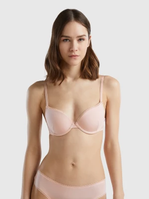 Benetton, Push Up Bra In Stretch Modal, Soft Pink, Women United Colors of Benetton