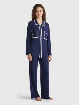 Benetton, Pyjamas In Modal®, size L, Dark Blue, Women United Colors of Benetton
