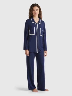 Benetton, Pyjamas In Modal®, size XS, Dark Blue, Women United Colors of Benetton