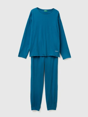 Benetton, Pyjamas In Pure Cotton, Size: XXS, Teal, Women United Colors of Benetton