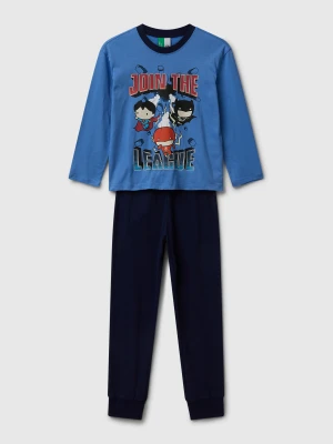 Benetton, Pyjamas In Warm Cotton, size XXS, Sky Blue, Kids United Colors of Benetton