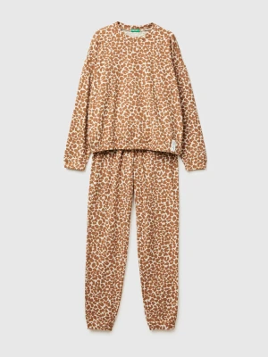 Benetton, Pyjamas With Animal Print, Size: XXS, Camel, Women United Colors of Benetton
