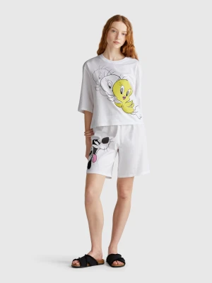 Benetton, Pyjamas With ©looney Tunes Print, size XXS, White, Women United Colors of Benetton