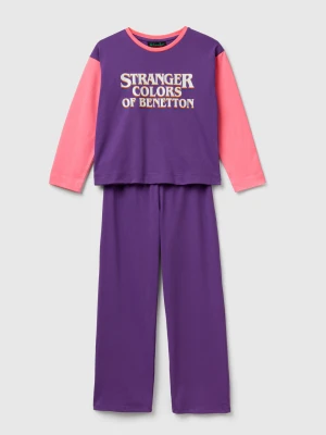 Benetton, Pyjamas With Stranger Things Print, Size: XL, Violet, Kids United Colors of Benetton