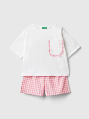 Benetton, Pyjamas With Vichy Check, size 2XL, Pink, Kids United Colors of Benetton