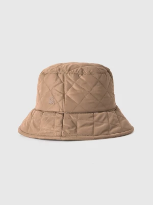 Benetton, Quilted Fisherman Style Hat, size L, Beige, Women United Colors of Benetton