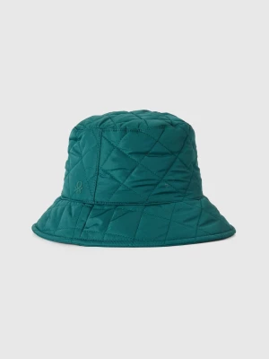 Benetton, Quilted Fisherman Style Hat, size L, Dark Green, Women United Colors of Benetton