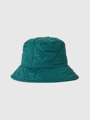 Benetton, Quilted Fisherman Style Hat, size M, Dark Green, Women United Colors of Benetton