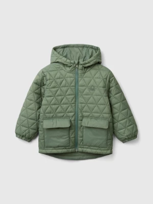 Benetton, Quilted Jacket With Hood, size 110, Light Green, Kids United Colors of Benetton