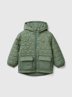 Benetton, Quilted Jacket With Hood, size 82, Light Green, Kids United Colors of Benetton