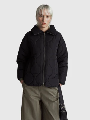 Benetton, Quilted Nylon Jacket, Size: XS, Black, Women United Colors of Benetton