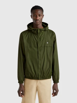 Benetton, Rain Defender Jacket With Hood, size XS, Military Green, Men United Colors of Benetton