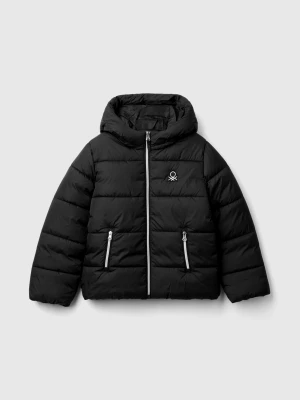 Benetton, Rain Defender Nylon Jacket, Size: XL, Black, Kids United Colors of Benetton