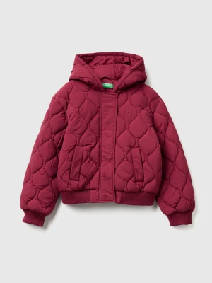 Benetton, Rain Defender Padded Jacket, Size: S, Burgundy, Kids United Colors of Benetton