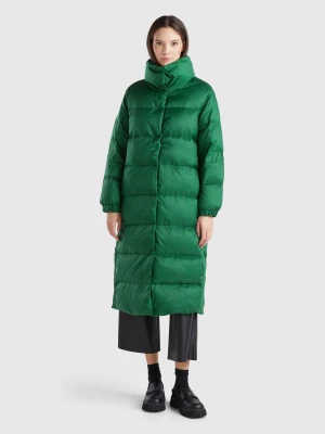 Benetton, Real Feather Padded Down Jacket, size XS, Dark Green, Women United Colors of Benetton