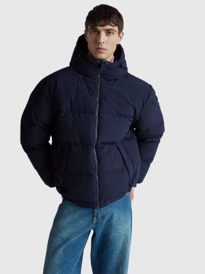 Benetton, Real Recycled Down Padded Jacket, Size: XL, Dark Blue, Men United Colors of Benetton