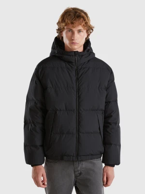 Benetton, Real Recycled Down Padded Jacket, Size: XL, Black, Men United Colors of Benetton