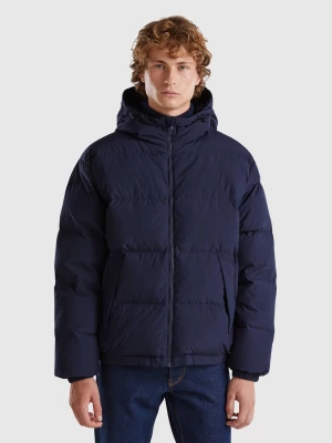 Benetton, Real Recycled Down Padded Jacket, size XS, Dark Blue, Men United Colors of Benetton