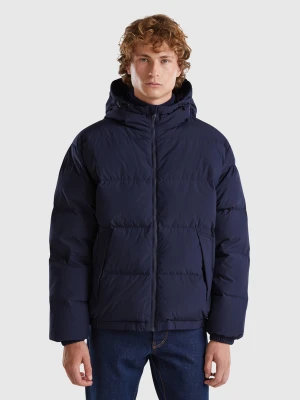 Benetton, Real Recycled Down Padded Jacket, Size: XS, Dark Blue, Men United Colors of Benetton