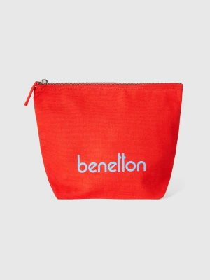 Benetton, Red Clutch In Pure Cotton, size OS, Red, Women United Colors of Benetton