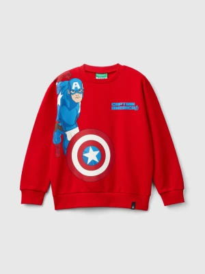 Benetton, Red ©marvel Capitan America Sweatshirt, size XL, Red, Kids United Colors of Benetton