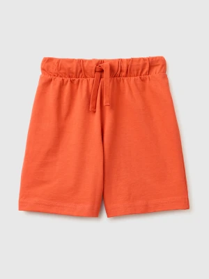 Benetton, Regular Fit Bermuda Shorts, Size: 116, Orange Coral, Kids United Colors of Benetton