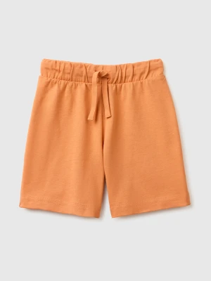 Benetton, Regular Fit Bermuda Shorts, Size: 116, Orange, Kids United Colors of Benetton