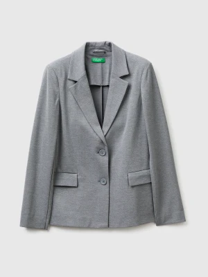 Benetton, Regular Fit Blazer, Gray, Women United Colors of Benetton