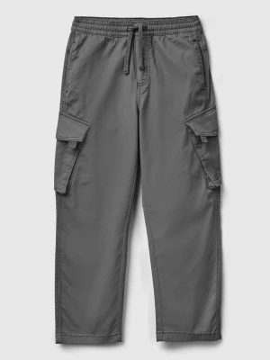 Benetton, Regular Fit Cargo Trousers, Size: XL, Dark Gray, Kids United Colors of Benetton