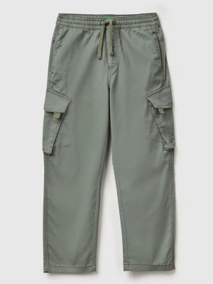 Benetton, Regular Fit Cargo Trousers, Size: XL, Military Green, Kids United Colors of Benetton