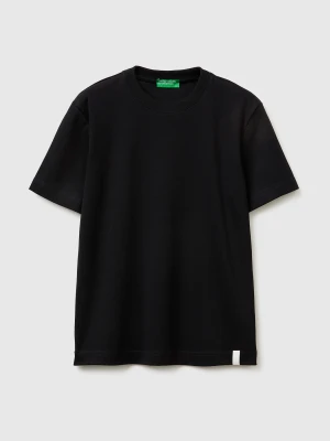 Benetton, Regular Fit Crew Neck T-shirt, Size: XS, Black, Women United Colors of Benetton