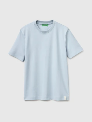 Benetton, Regular Fit Crew Neck T-shirt, Size: XXS, Light Blue, Women United Colors of Benetton