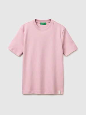 Benetton, Regular Fit Crew Neck T-shirt, Size: XXS, Pink, Women United Colors of Benetton